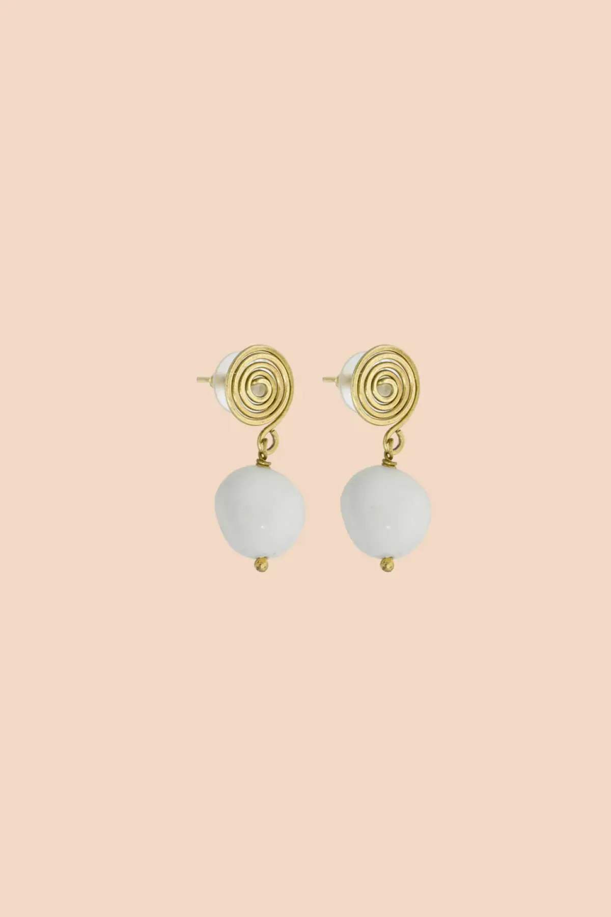 Avaimenperät|Korut>KAIKO Rita Earrings - White Marble