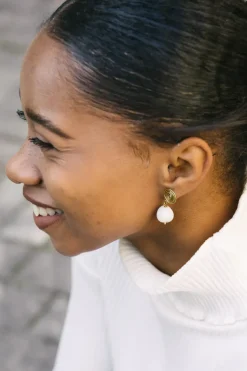 Avaimenperät|Korut>KAIKO Rita Earrings - White Marble