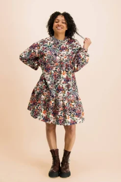Hameet & Mekot>KAIKO Ruffle Sweatshirt Dress - Blooming Forest
