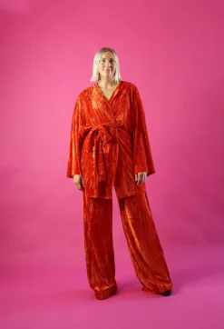 Paidat>Miia Halmesmaa Samettikimono - Oranssi M/L