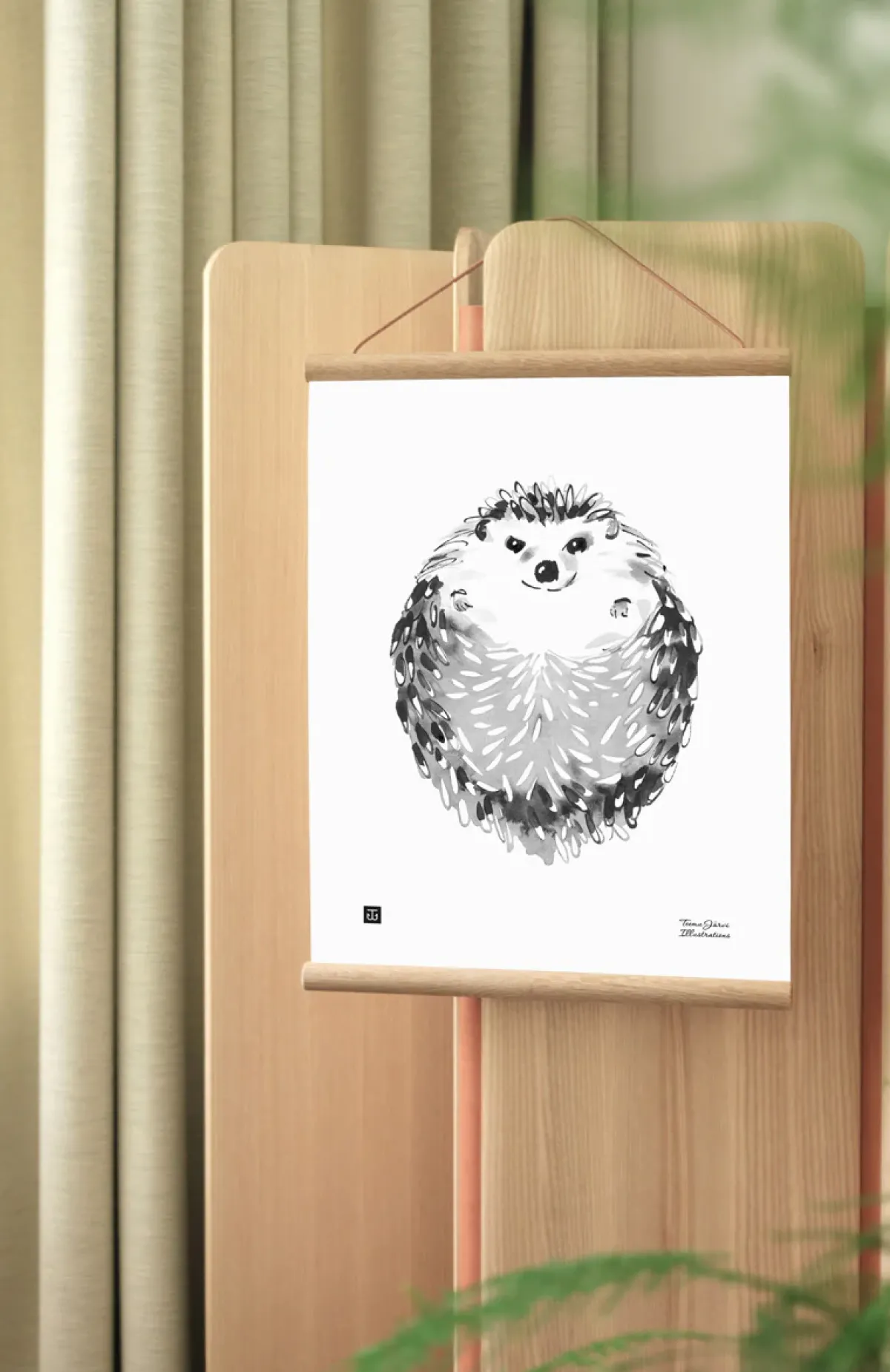 Julisteet/printit>Teemu Järvi Illustrations Siili - juliste 30x40cm