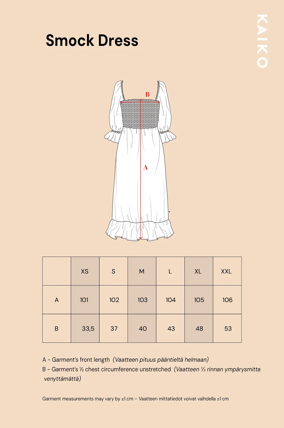 Hameet & Mekot>KAIKO Smock Dress - Daisy