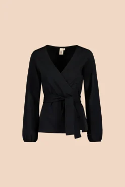 Paidat>KAIKO Soft Wrap Blouse - Black
