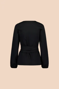 Paidat>KAIKO Soft Wrap Blouse - Black