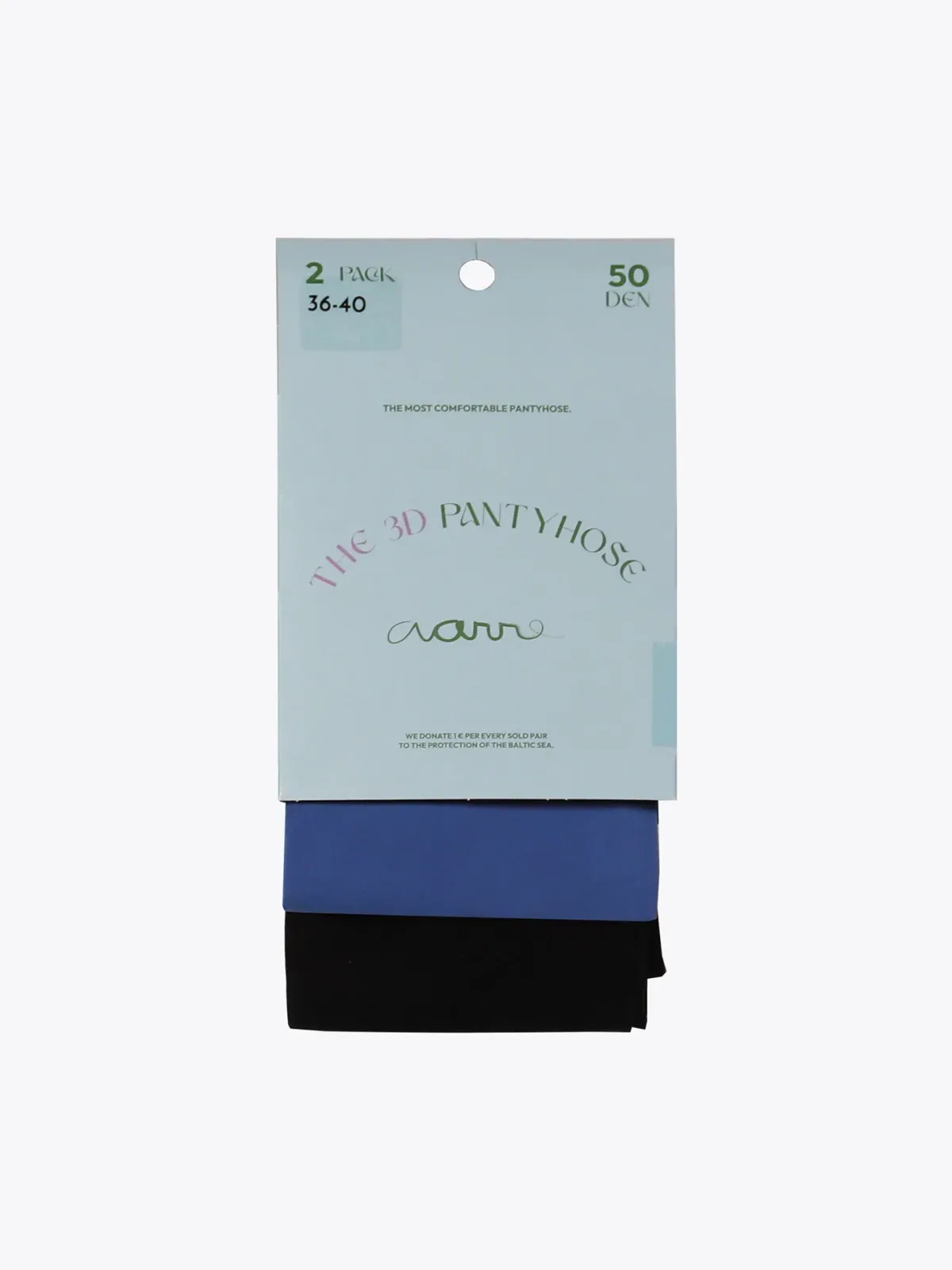 Sukat|Avaimenperät>Aarre The 3D Pantyhose 50den - Blue/Black (2 pack)