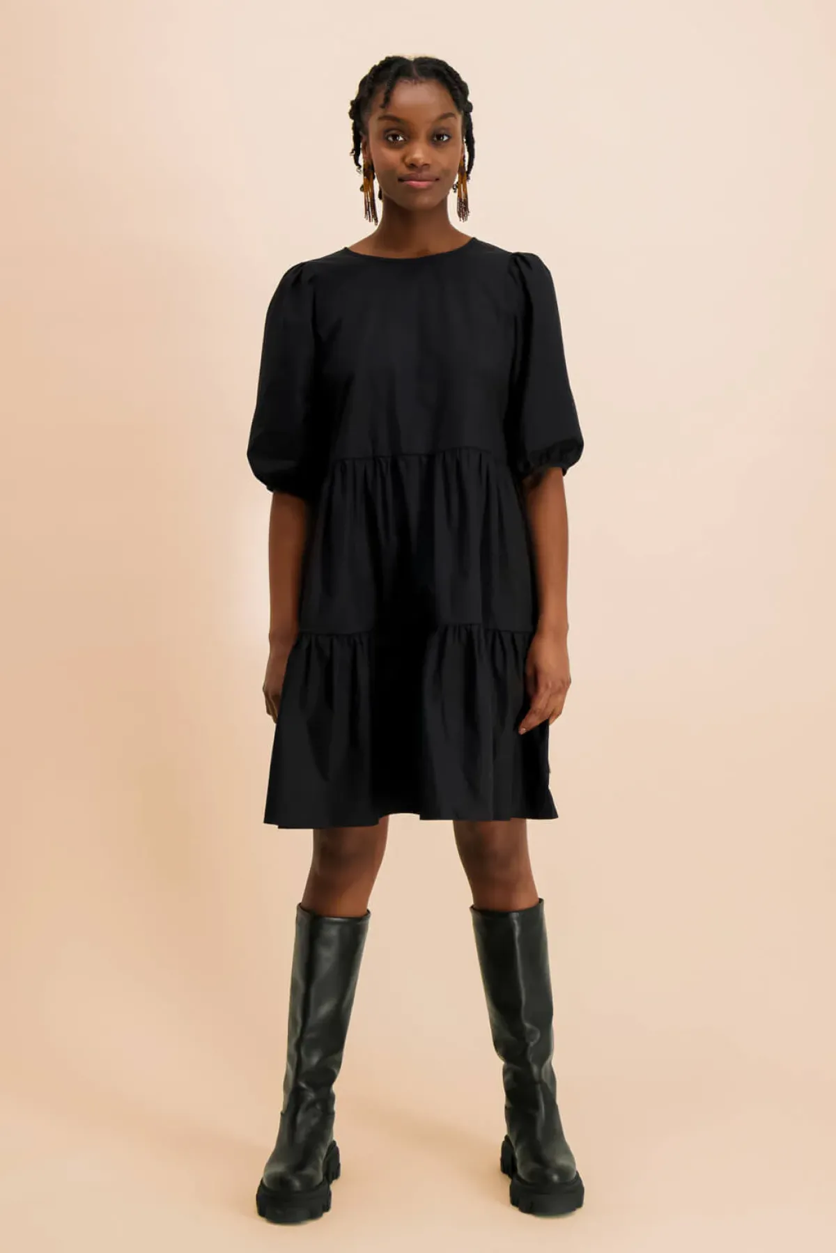 Hameet & Mekot>KAIKO Tiered Mini Dress - Black