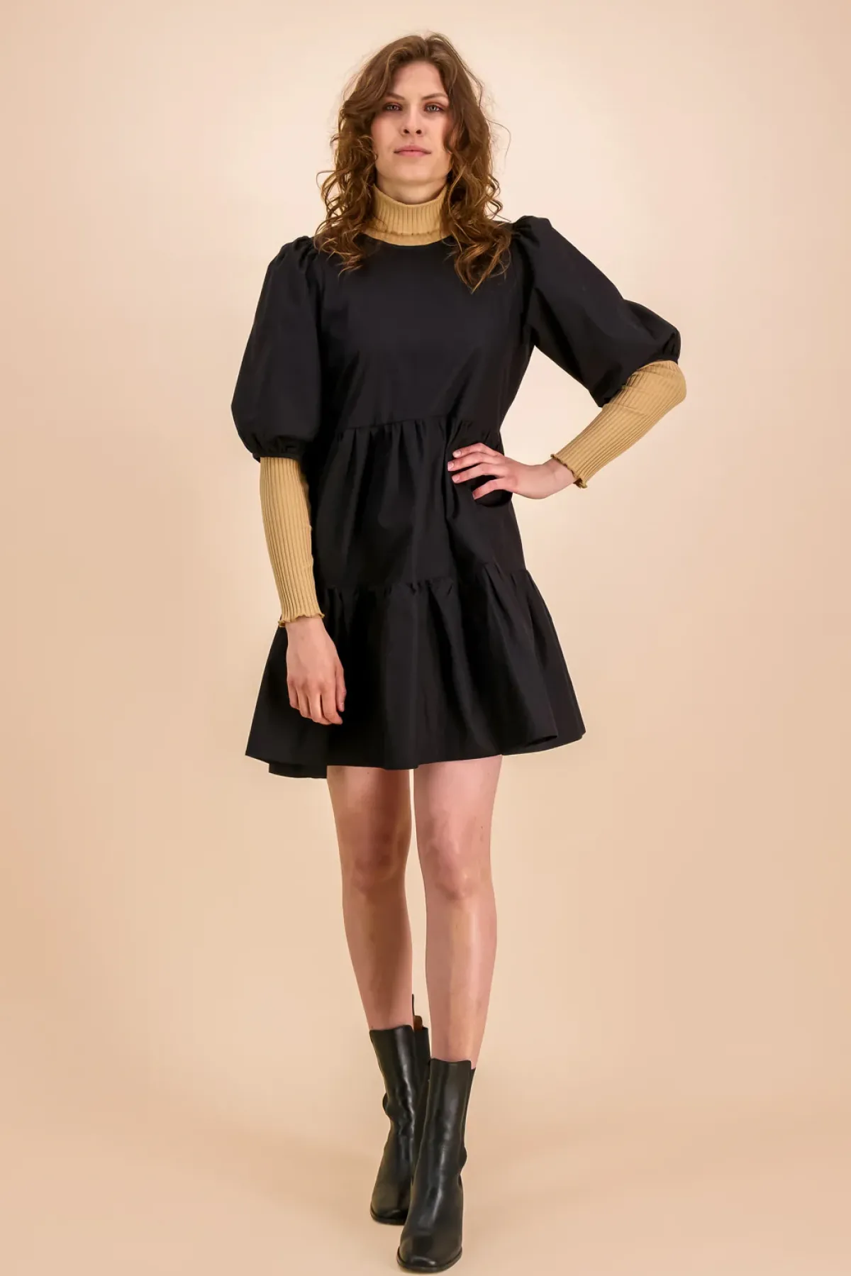 Hameet & Mekot>KAIKO Tiered Mini Dress - Black