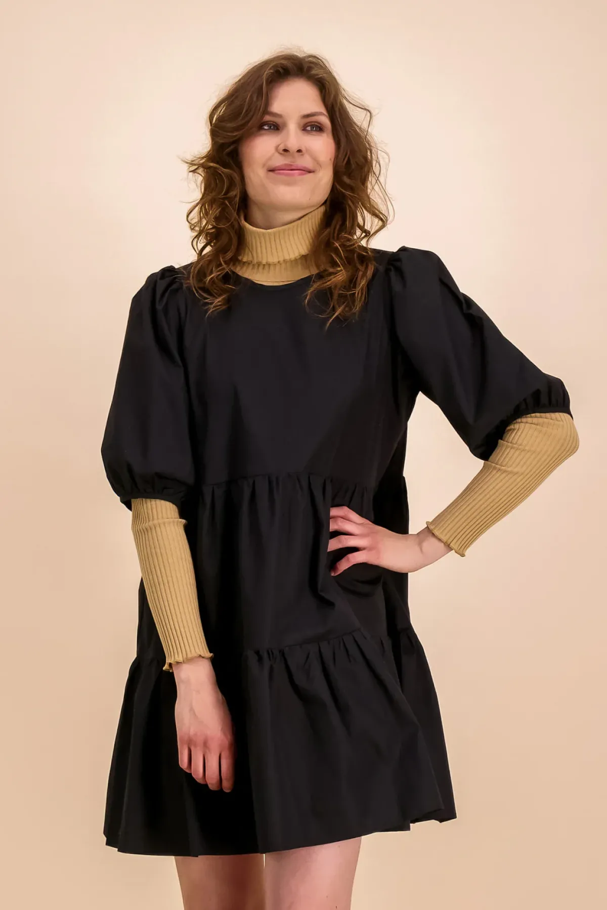 Hameet & Mekot>KAIKO Tiered Mini Dress - Black