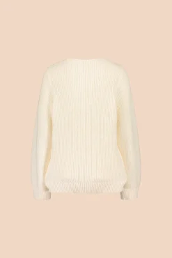 Paidat|Neuleet>KAIKO V-neck Jumper - Offwhite