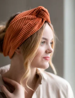 Avaimenperät|Hiusasusteet>Woolberg Panta - Velour Terracotta Corduroy