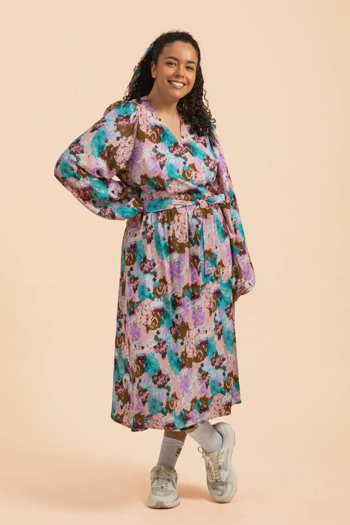 Hameet & Mekot>KAIKO Wrap Midi Dress - Candy Aquarelle