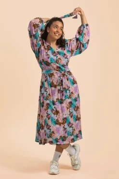 Hameet & Mekot>KAIKO Wrap Midi Dress - Candy Aquarelle