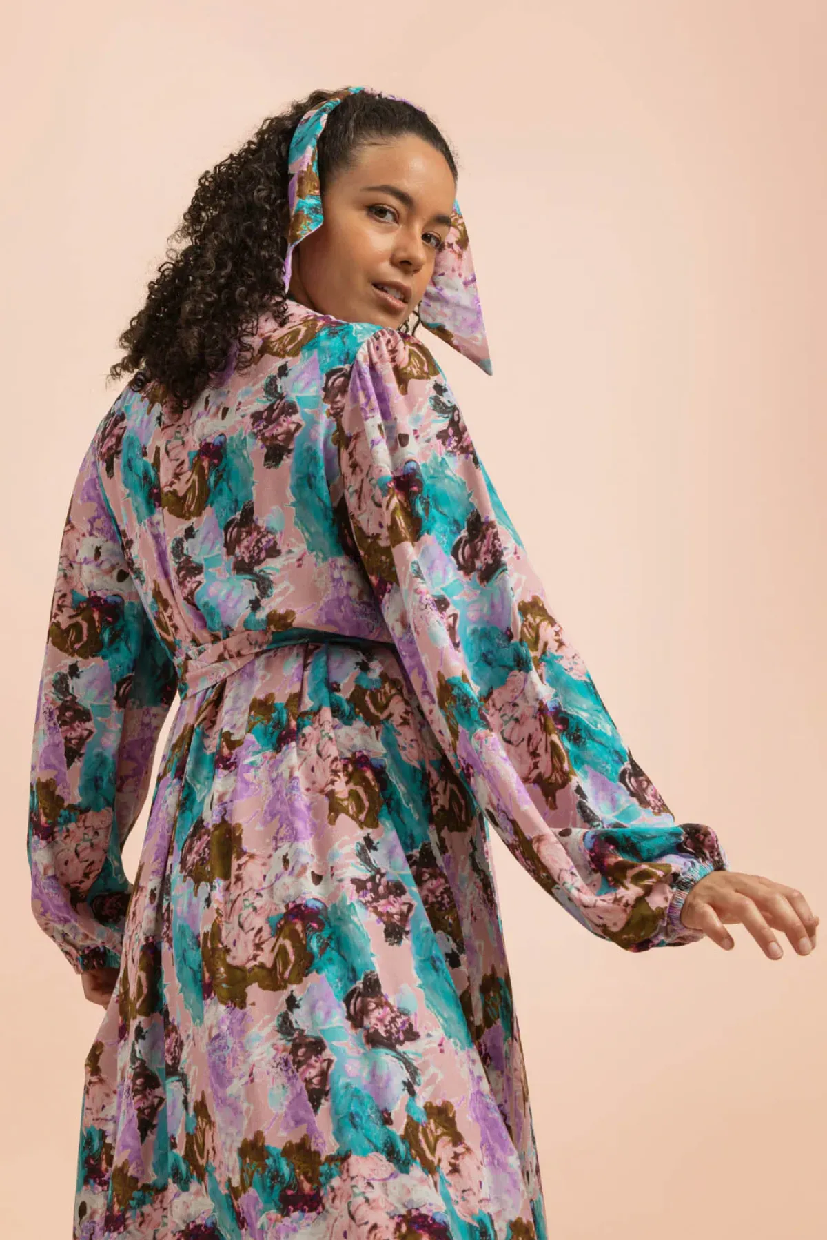 Hameet & Mekot>KAIKO Wrap Midi Dress - Candy Aquarelle