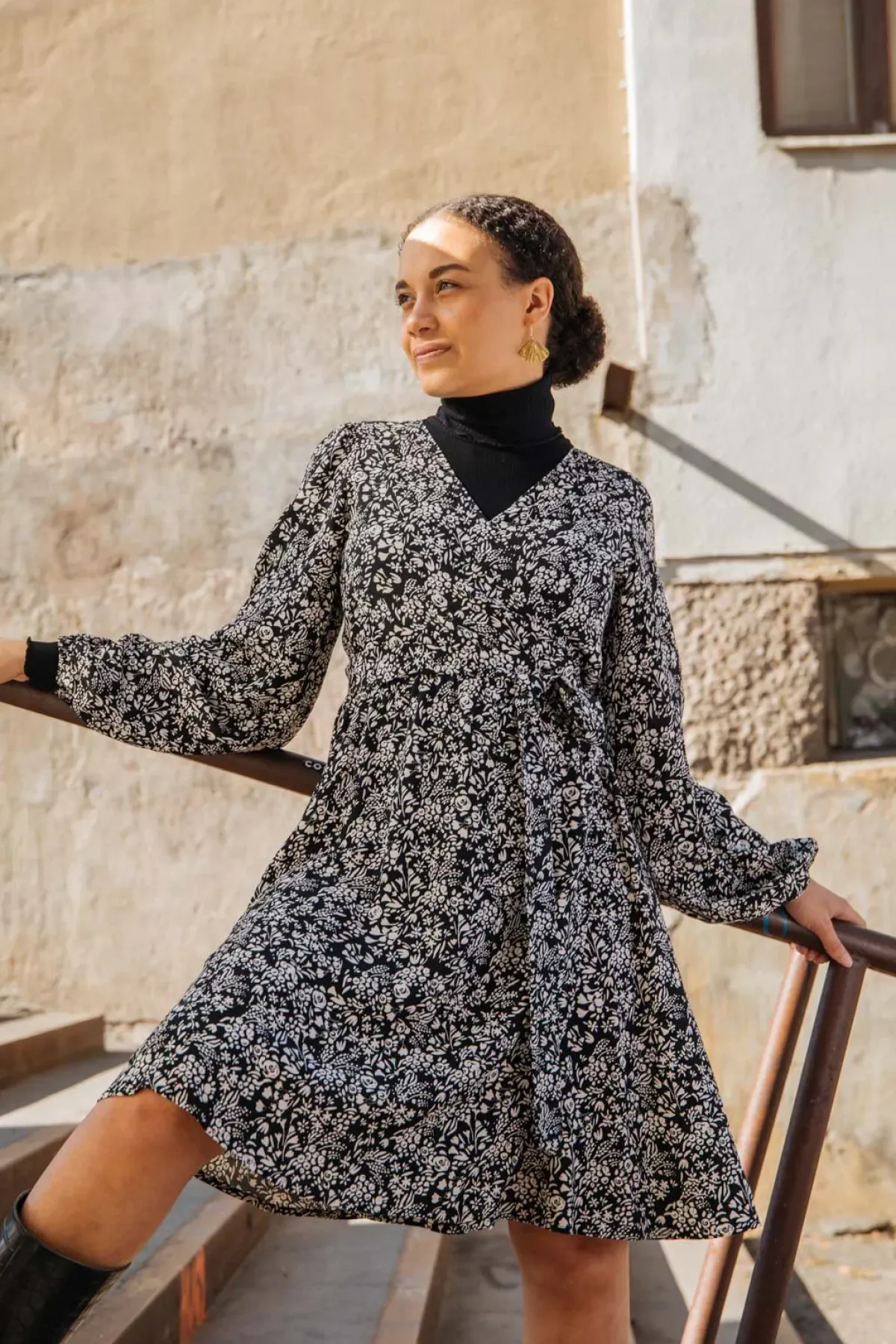 Hameet & Mekot>KAIKO Wrap Mini Dress - Night Meadow