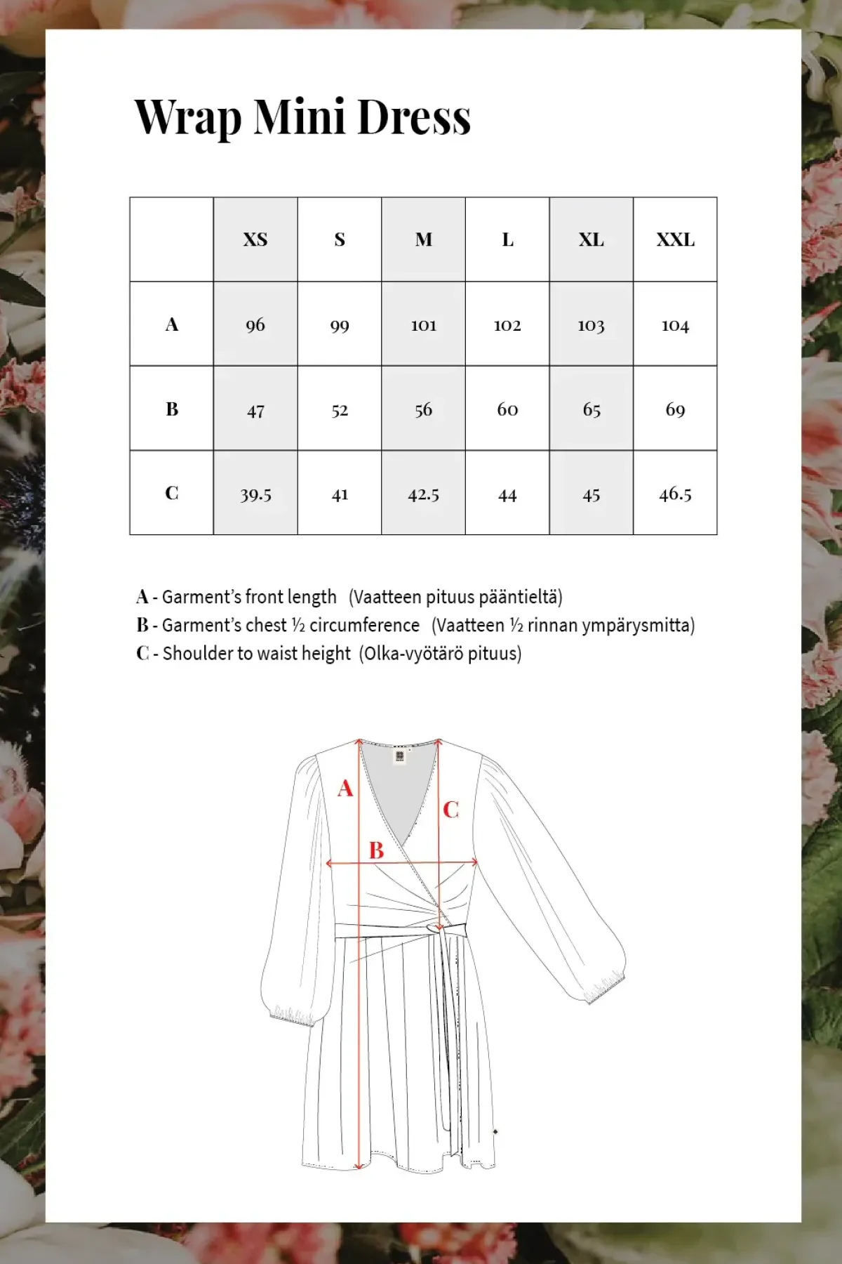 Hameet & Mekot>KAIKO Wrap Mini Dress - Night Meadow